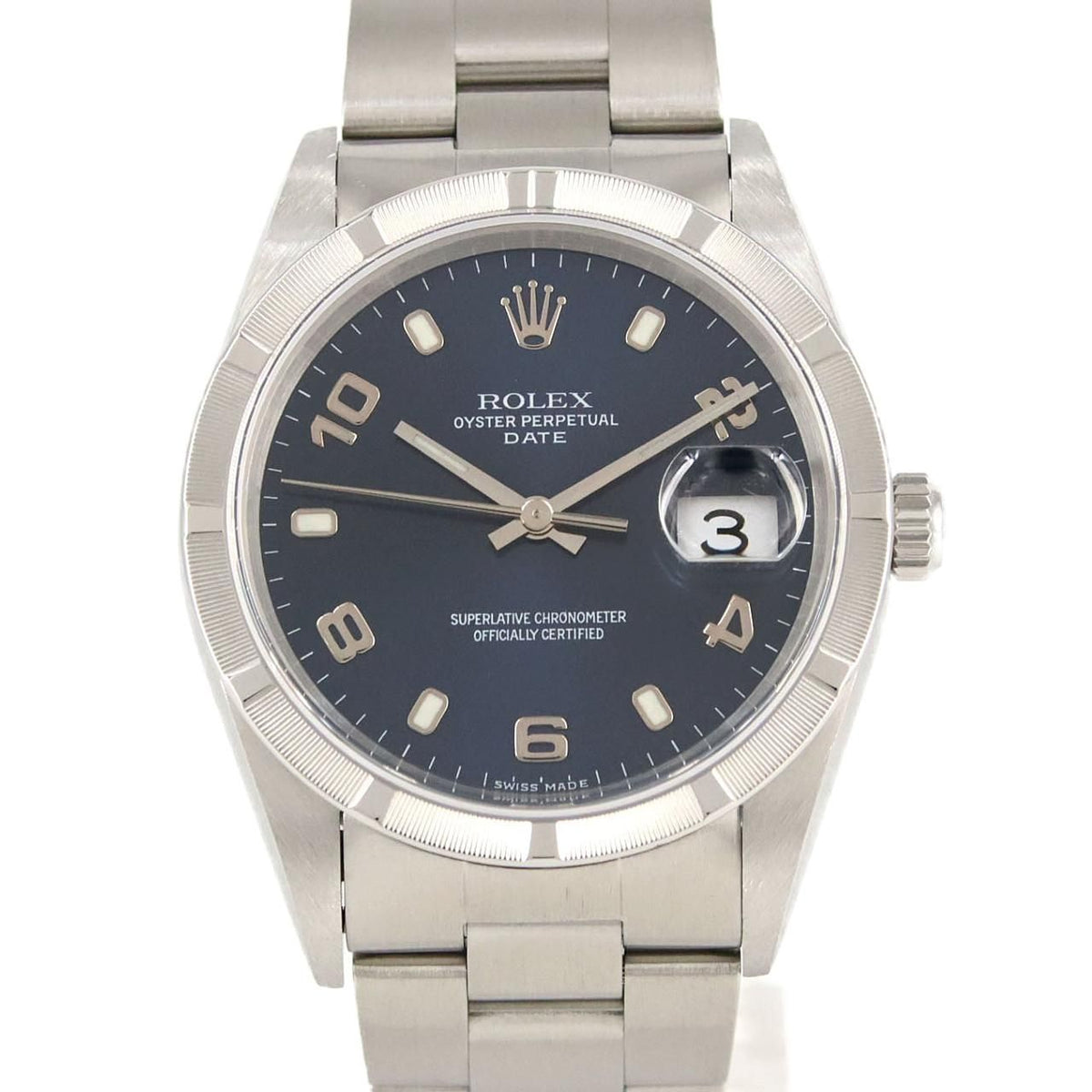 Rolex Oyster Perpetual Date SS Automatic P Number Watch