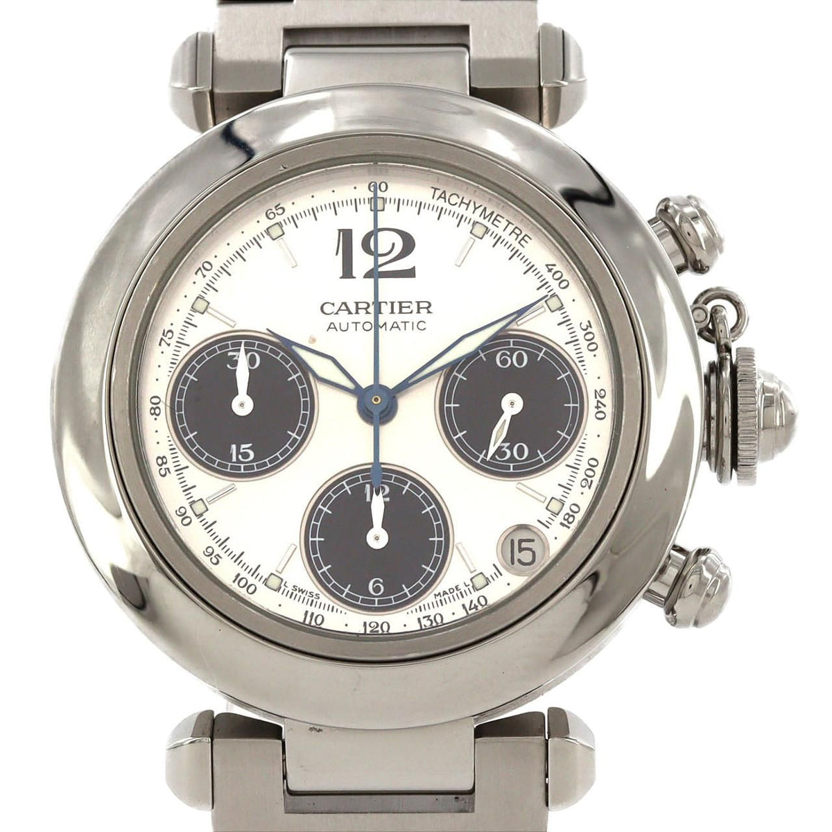 Cartier Pasha C Chronograph SS Automatic Watch