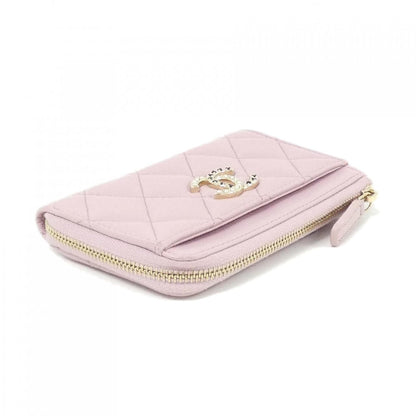 Chanel Card Case Card Holders Pink — view 3