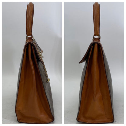 Celine Macadam Handbag Vintage Turnlock Brown — view 5