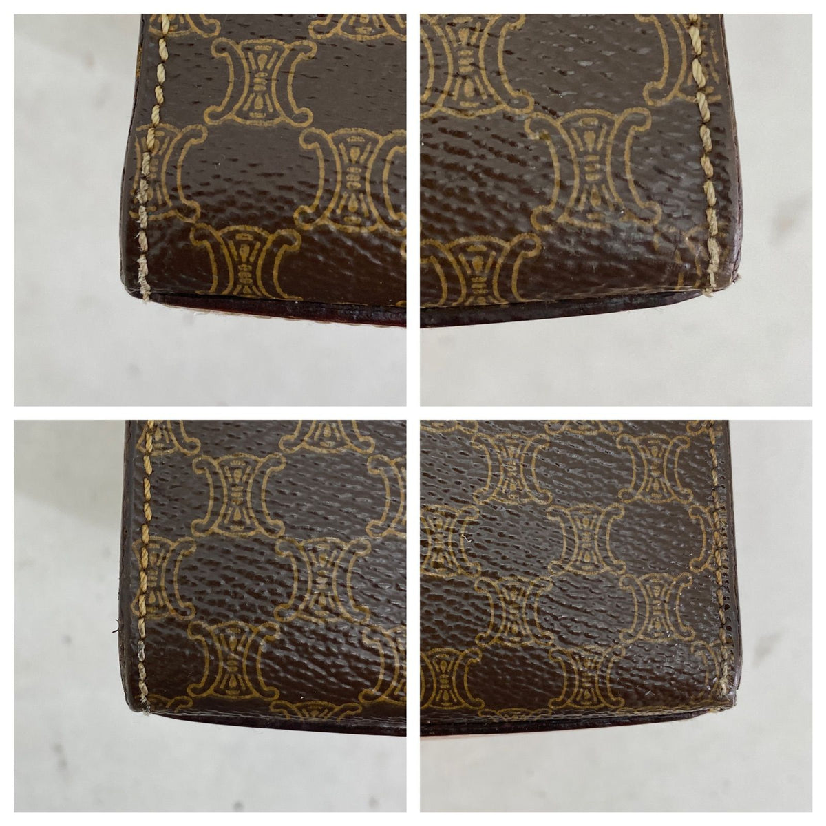 Celine Macadam Handbag Vintage Turnlock Brown — view 6