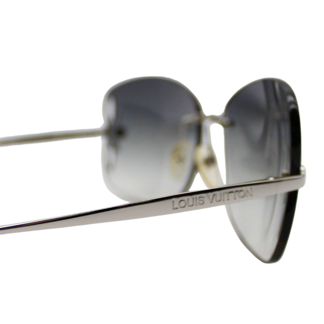 Louis Vuitton Sunglasses Metal Acetate Lily Teardrop Gray Adults Eyewear — view 4