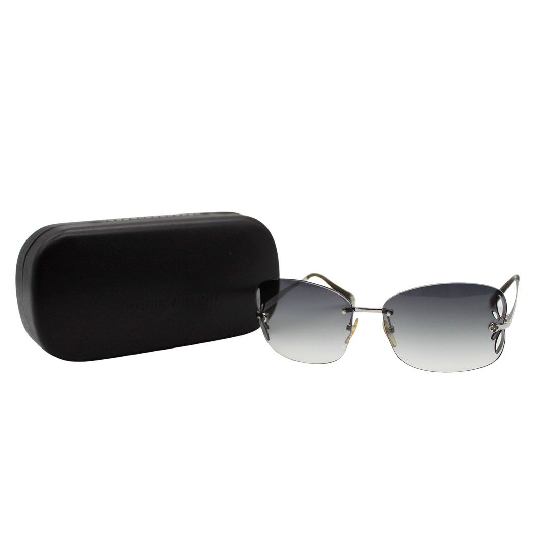 Louis Vuitton Sunglasses Metal Acetate Lily Teardrop Gray Adults Eyewear — view 8