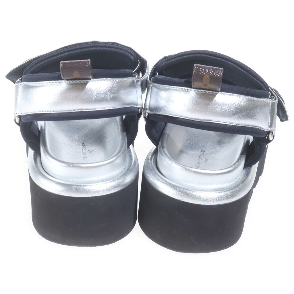 Louis Vuitton Pool Pillow Line Platform Sandals LV Circle Logo Velcro Strap — view 3