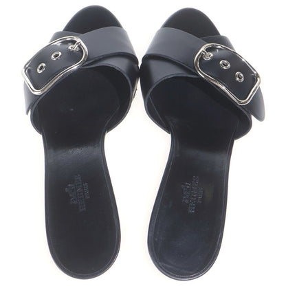 Hermes Martin Margiela Era Belt Sandals Leather Black 37 — view 4