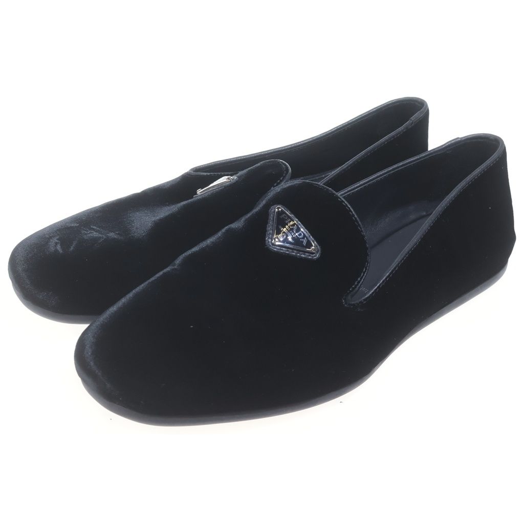 Prada Triangle Logo Suede Loafers Slip on 8 — view 2