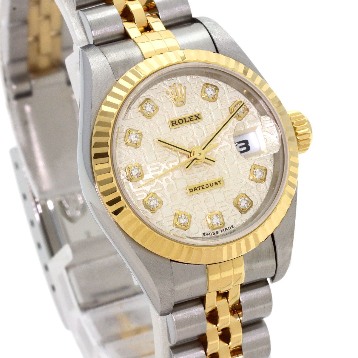 Rolex Datejust Diamond Watch SS Yellow Gold 18K — view 4