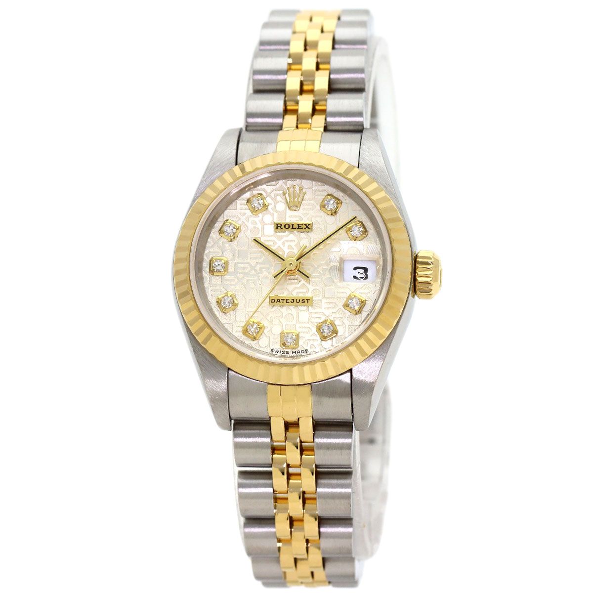 Rolex Datejust Diamond Watch SS Yellow Gold 18K