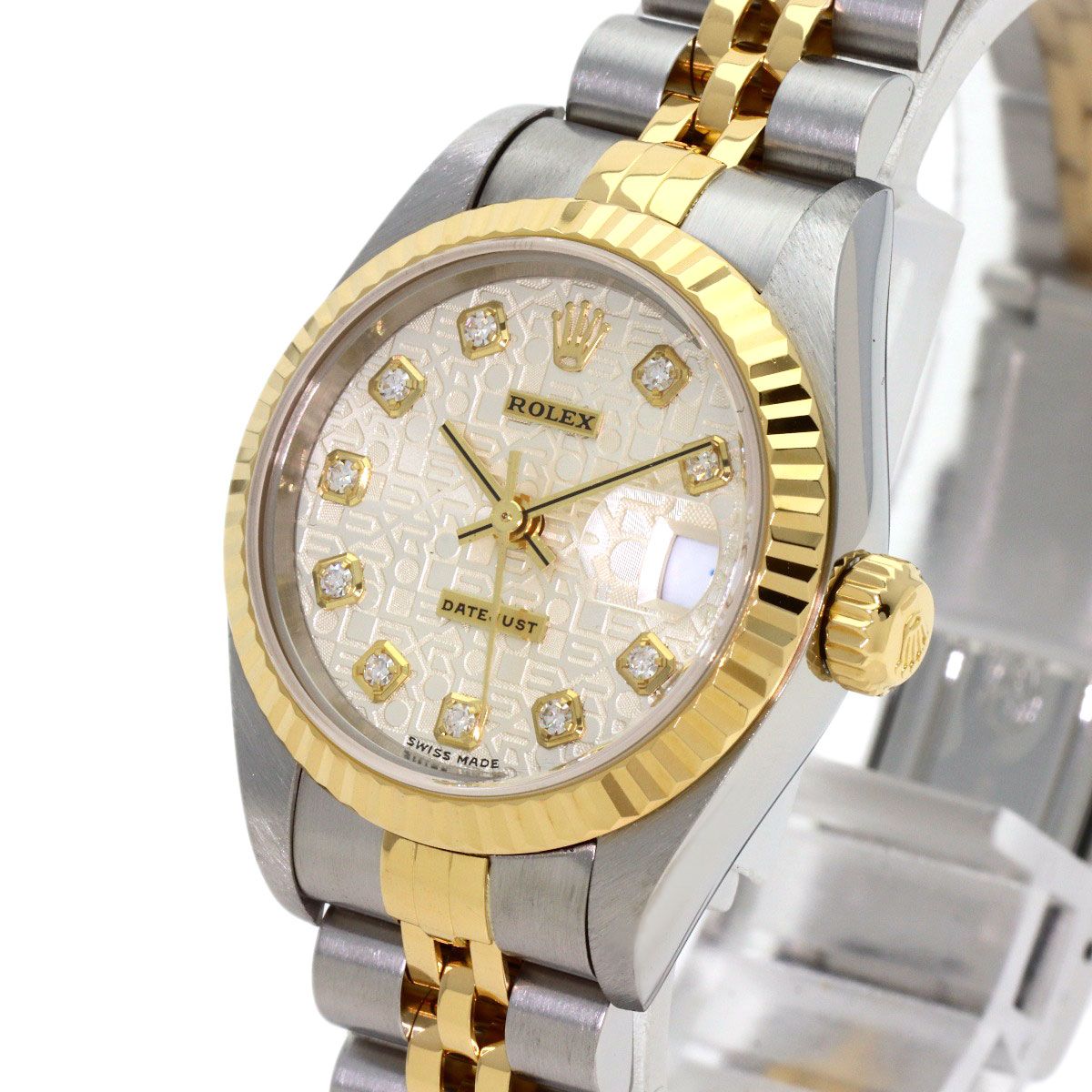 Rolex Datejust Diamond Watch SS Yellow Gold 18K — view 3