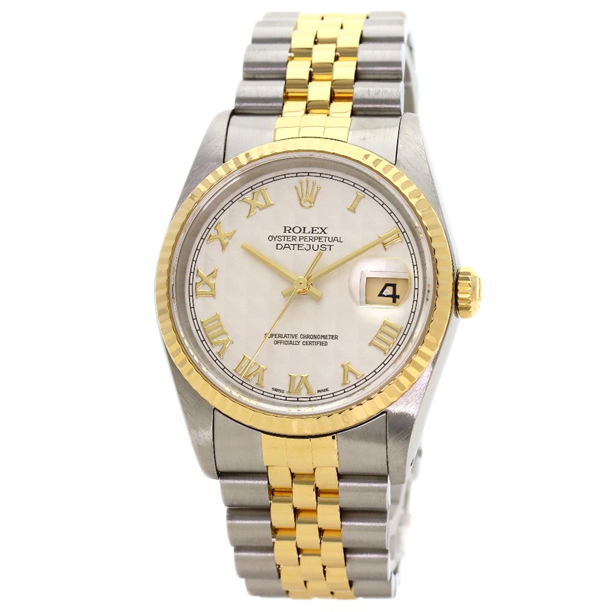 Rolex Datejust Pyramid Roman SS Yellow Gold 18K