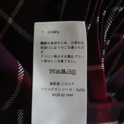 Dior Pleated Skirt Red Purple 34 — view 8