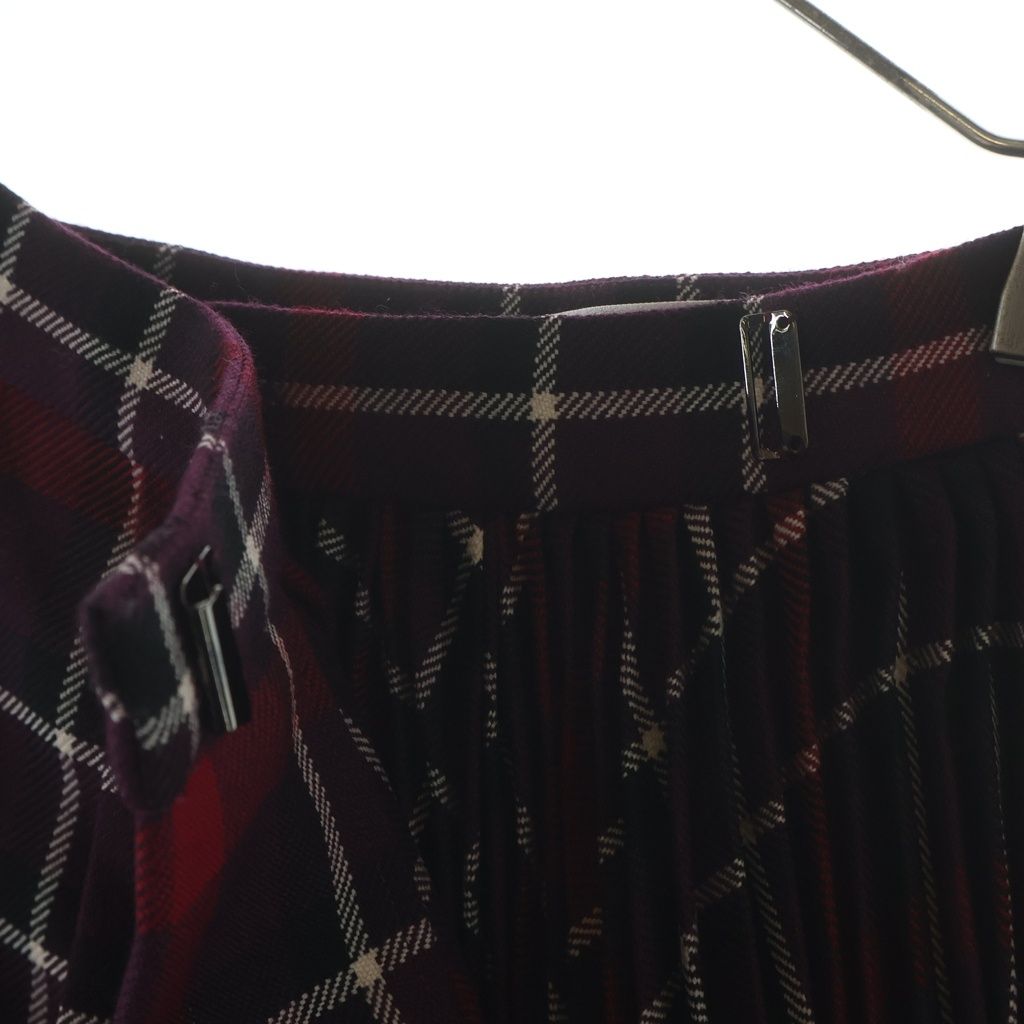 Dior Pleated Skirt Red Purple 34 — view 6