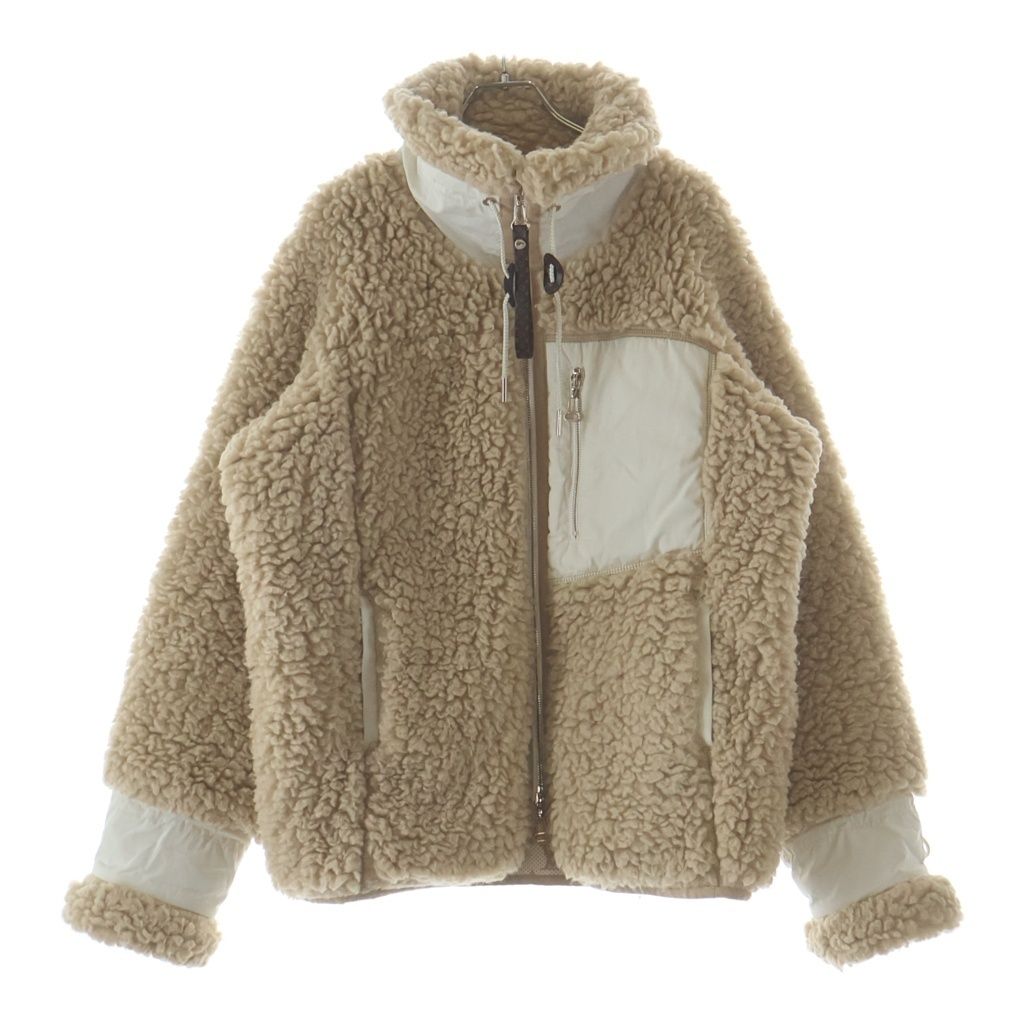 Louis Vuitton Monogram Fuzzy Wool Fleece Jacket 36 Beige
