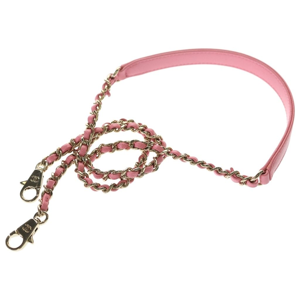 Chanel Quilted Coco Handle 24 2-Way Shoulder Bag Chain Pink Caviar Leather Gold — view 8