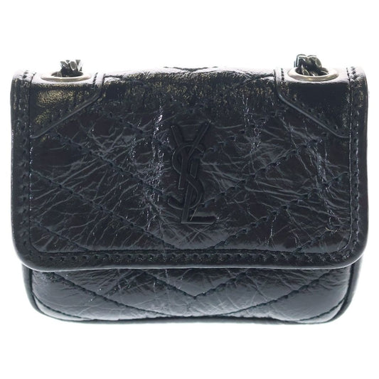 Saint Laurent Paris Niki Chain Case Cassandra Mini Pouch Black