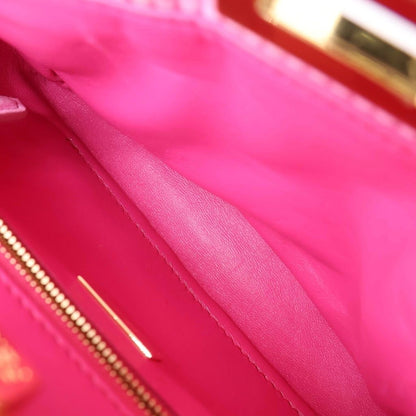 Fendi Peekaboo Click Chain Mini Shoulder Bag Pink Suede Gold — view 7