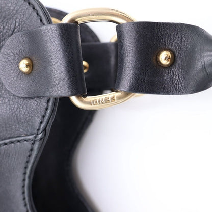 Fendi Handbag Diavolo Black Leather Gold — view 7