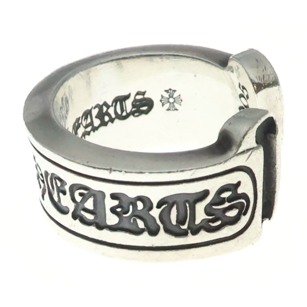 Chrome Hearts LG Scroll Label Large Ring Silver — view 4
