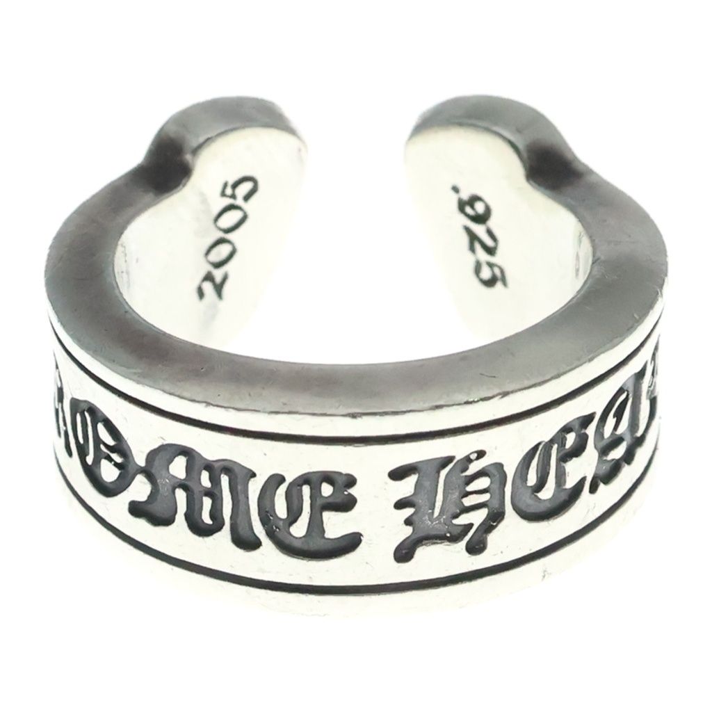 Chrome Hearts LG Scroll Label Large Ring Silver