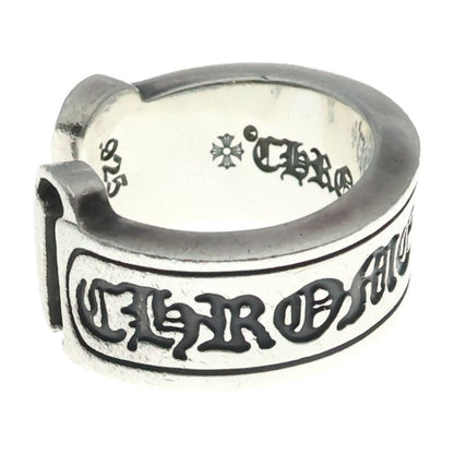 Chrome Hearts LG Scroll Label Large Ring Silver — view 3