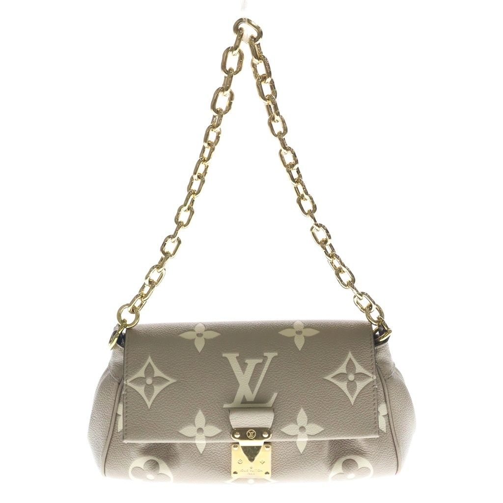 Louis Vuitton Monogram Empreinte Favorite Shoulder Bag Chain Tourtorail Cream