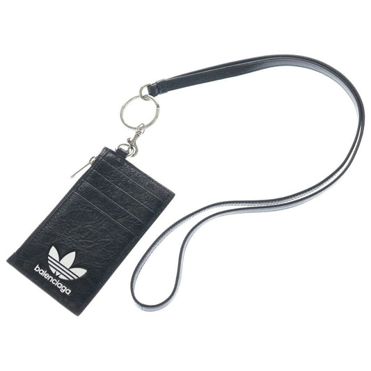 Balenciaga Adidas Trefoil Logo Leather Neck Strap Fragment Case Black