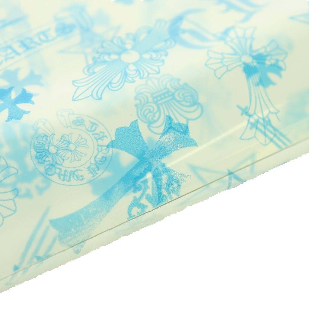 Chrome Hearts Clear Vinyl Pouch CH Print File Blue — view 8
