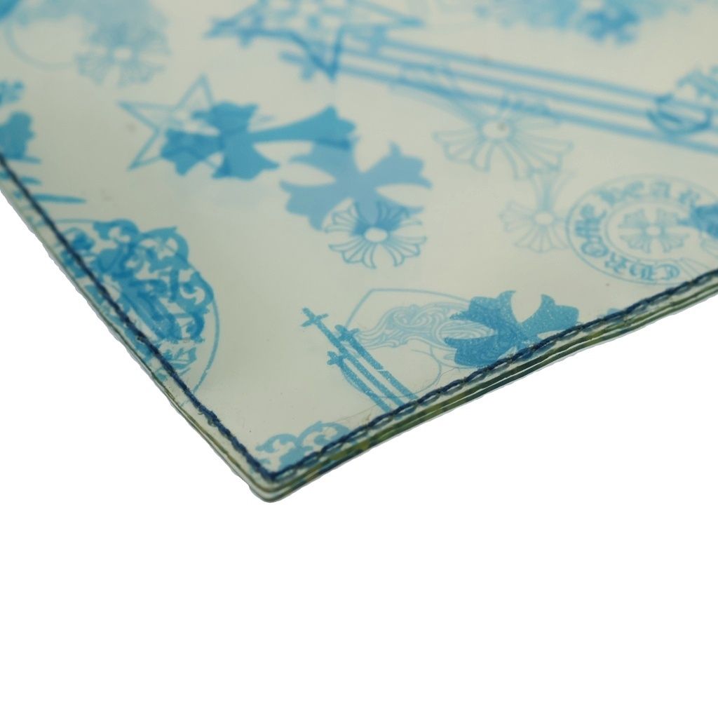 Chrome Hearts Clear Vinyl Pouch CH Print File Blue — view 4