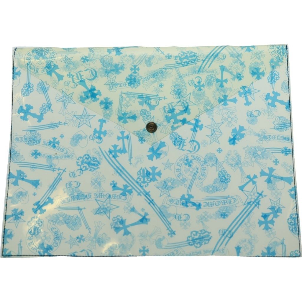Chrome Hearts Clear Vinyl Pouch CH Print File Blue — view 2
