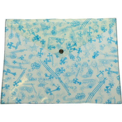 Chrome Hearts Clear Vinyl Pouch CH Print File Blue — view 2