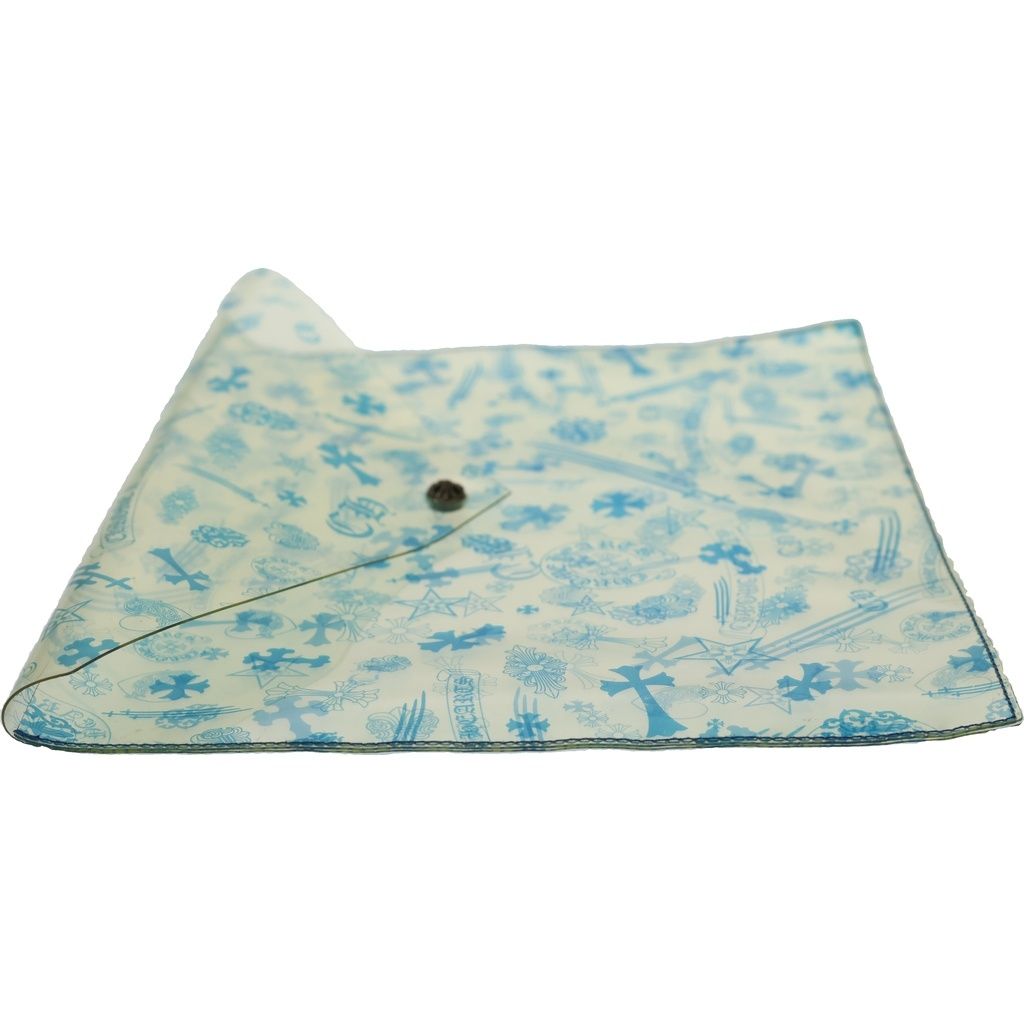 Chrome Hearts Clear Vinyl Pouch CH Print File Blue — view 3