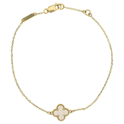 Van Cleef & Arpels Sweet Alhambra Papillon Mother of Pearl Bracelet 18K Yellow Gold