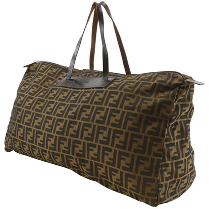 Fendi Zucca Folding Nylon Canvas Brown Boston Bag — view 2