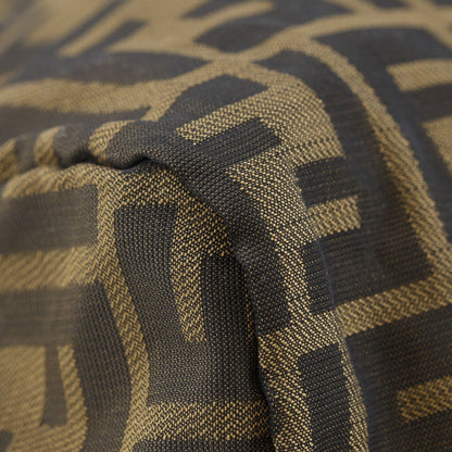 Fendi Zucca Folding Nylon Canvas Brown Boston Bag — view 4