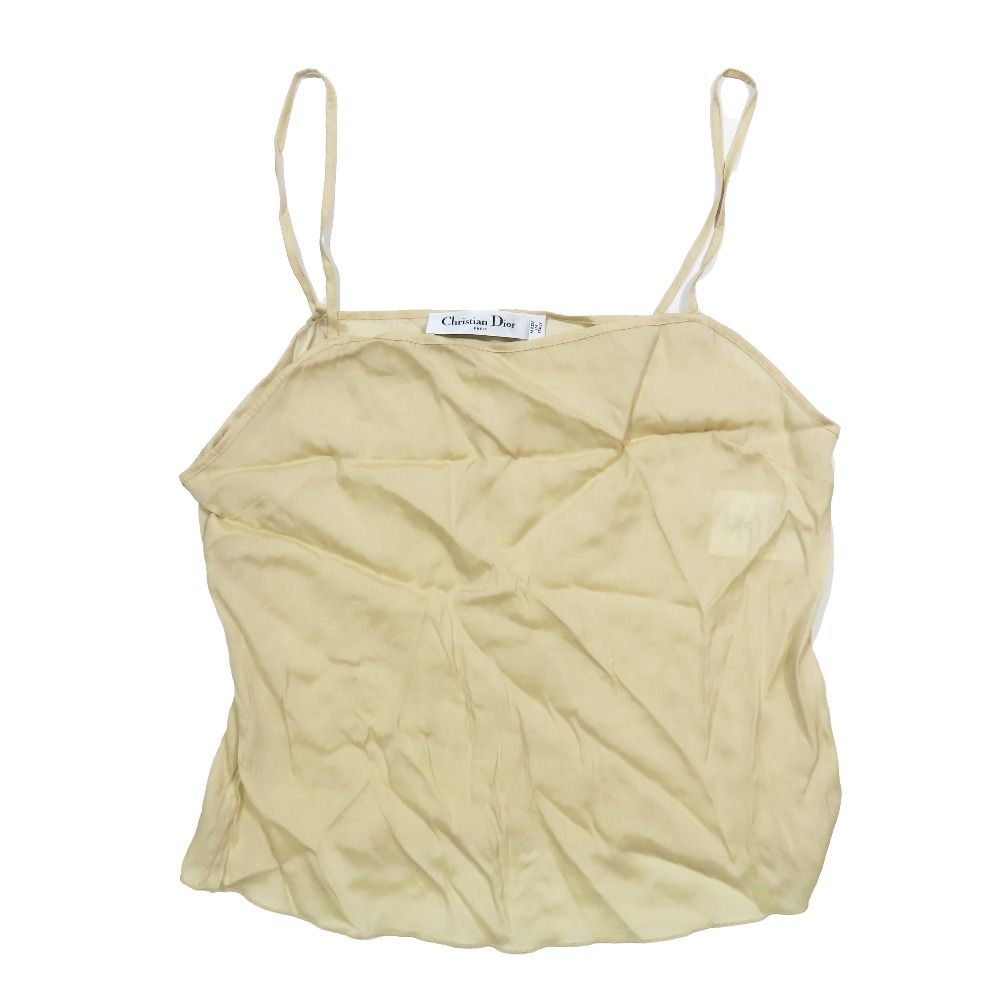 Dior Wool Camel Short Sleeve Crochet Knit Sweater 40 Ivory — view 4
