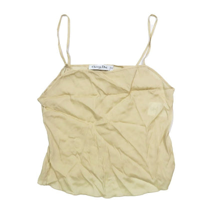 Dior Wool Camel Short Sleeve Crochet Knit Sweater 40 Ivory — view 4