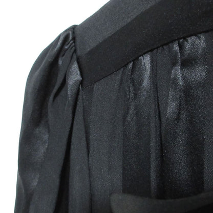 Dolce & Gabbana Crown Button Stripe Bowtie Silk Shirt Dress CD 36 Black — view 3