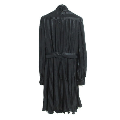 Dolce & Gabbana Crown Button Stripe Bowtie Silk Shirt Dress CD 36 Black — view 2