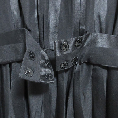 Dolce & Gabbana Crown Button Stripe Bowtie Silk Shirt Dress CD 36 Black — view 5