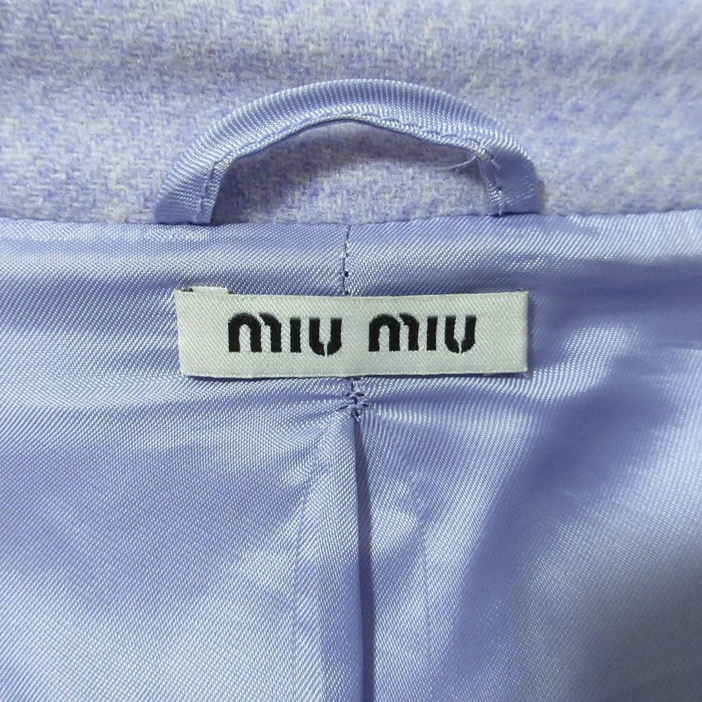 Miu Miu Wool Princess Coat 38 Purple — view 8