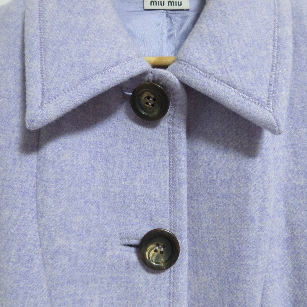 Miu Miu Wool Princess Coat 38 Purple — view 5