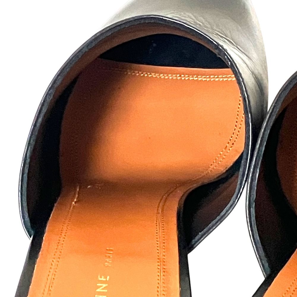 Celine Phoebe Philo Era Open Toe Sabot Sandals Black 38 — view 7