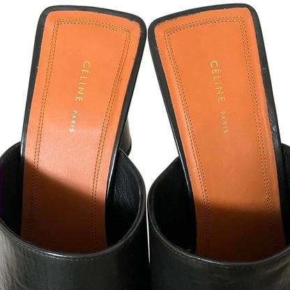 Celine Phoebe Philo Era Open Toe Sabot Sandals Black 38 — view 6