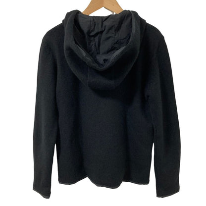 Prada Vintage Front Pocket Cashmere Knit Half Zip Pullover Hoodie 40 Black — view 2