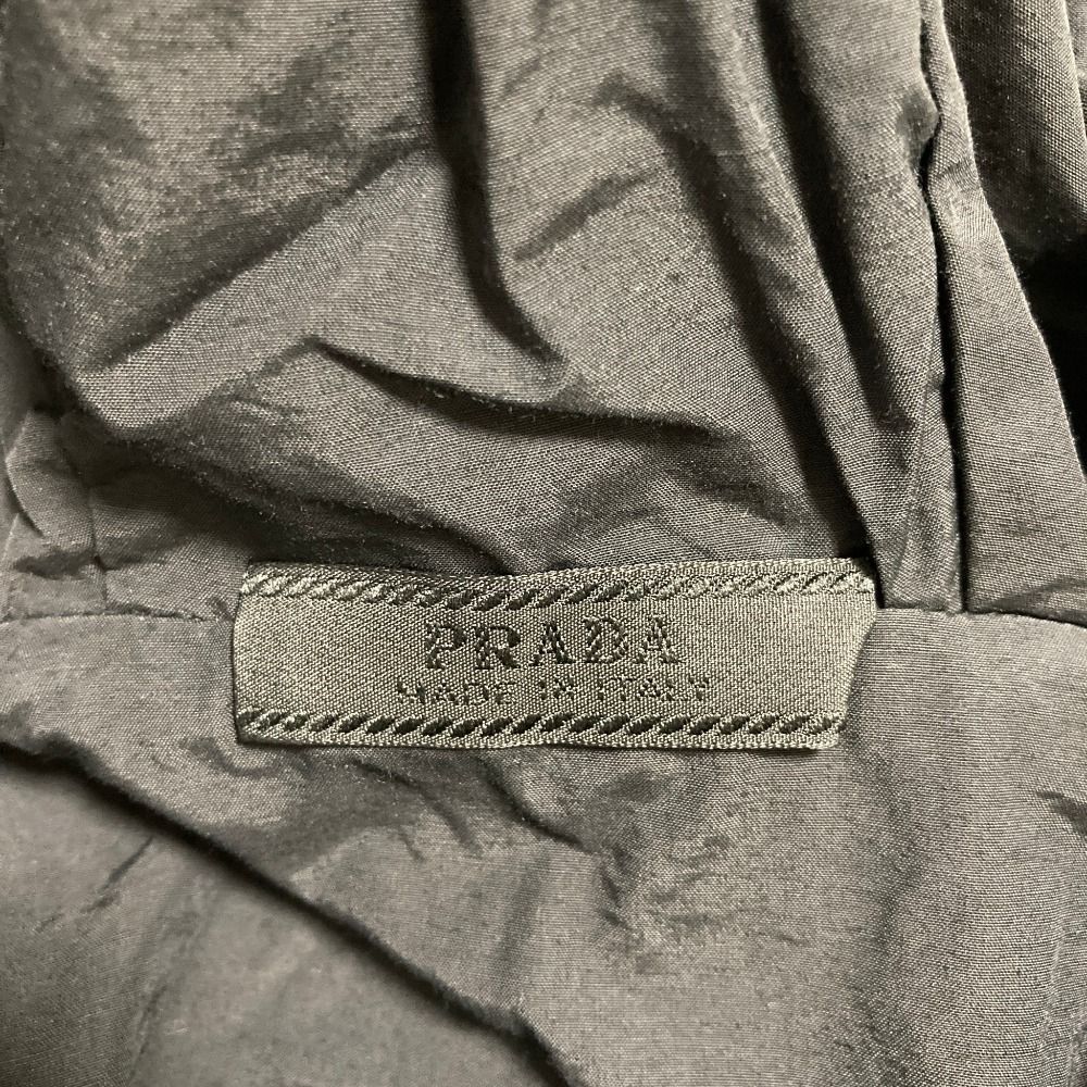 Prada Vintage Front Pocket Cashmere Knit Half Zip Pullover Hoodie 40 Black — view 6