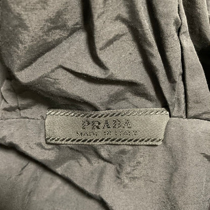 Prada Vintage Front Pocket Cashmere Knit Half Zip Pullover Hoodie 40 Black — view 6