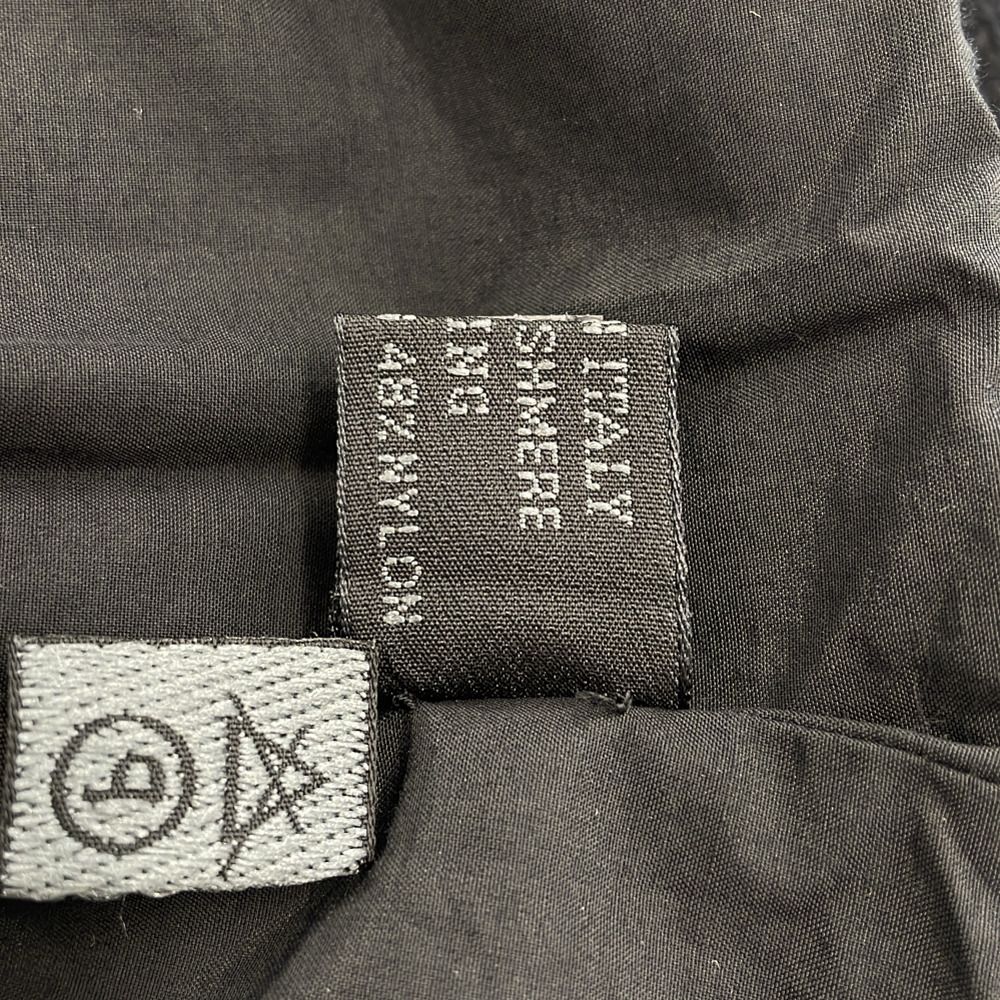 Prada Vintage Front Pocket Cashmere Knit Half Zip Pullover Hoodie 40 Black — view 8