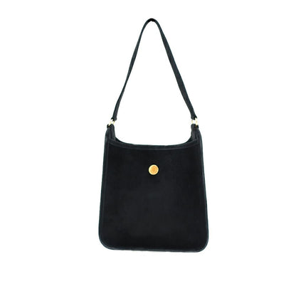 Hermes Heaven Vespa Dobris TPM Black Gold Manufactured Around Suede Handbag — view 2
