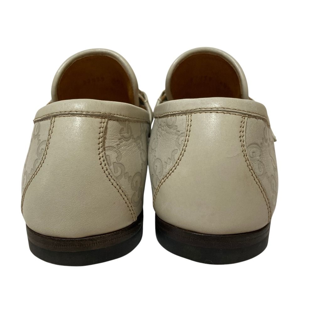 Gucci GG Guccissima Leather Horsebit Loafers Shoes White 40.5 — view 3