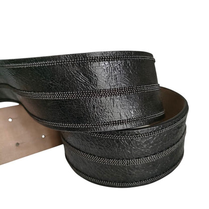 Brunello Cucinelli Monile Leather Belt Black — view 6